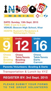 xyz indoor mania email - 13th September 2015