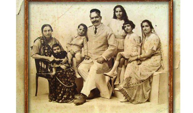 Family portrait of Dinbai Jal D.B. Irani (extreme left), who was the first Parsi woman entrepreneur in Delhi and owned the Empress Aerated Soda Water factory here during the 1920s