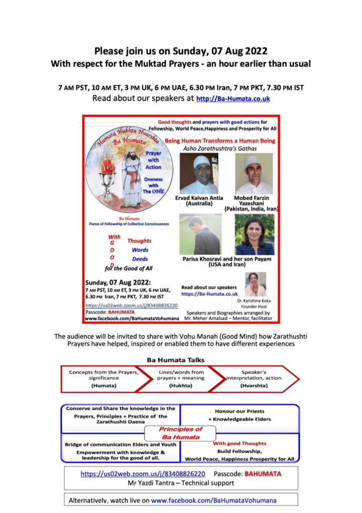 BEING HUMAN TRANSFORMS A HUMAN BEING - Zoroastrians.net