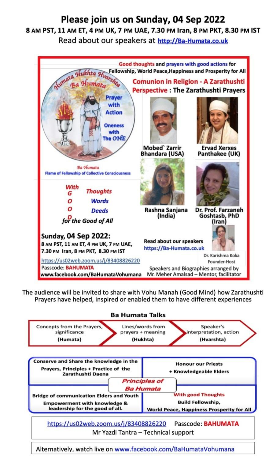 COMMUNION IN RELIGION - A ZARATHUSHTI PERSPECTIVE - Zoroastrians.net