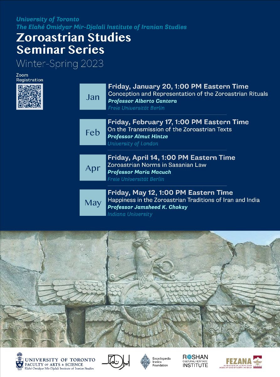 Zoroastrian Studies Seminar Series At University of Toronto