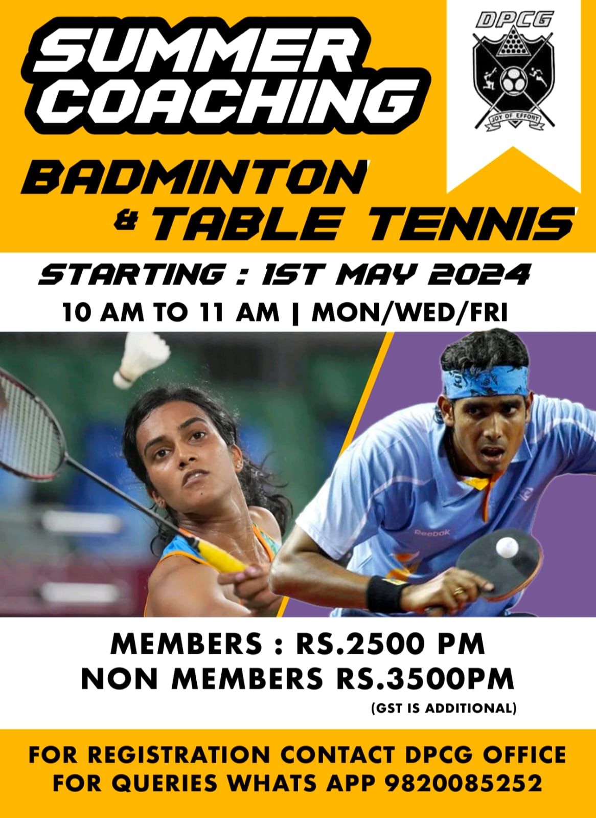 Summer Coaching Badminton & Table Tennis Mumbai